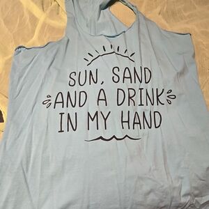 Blue Graphic Tank Top